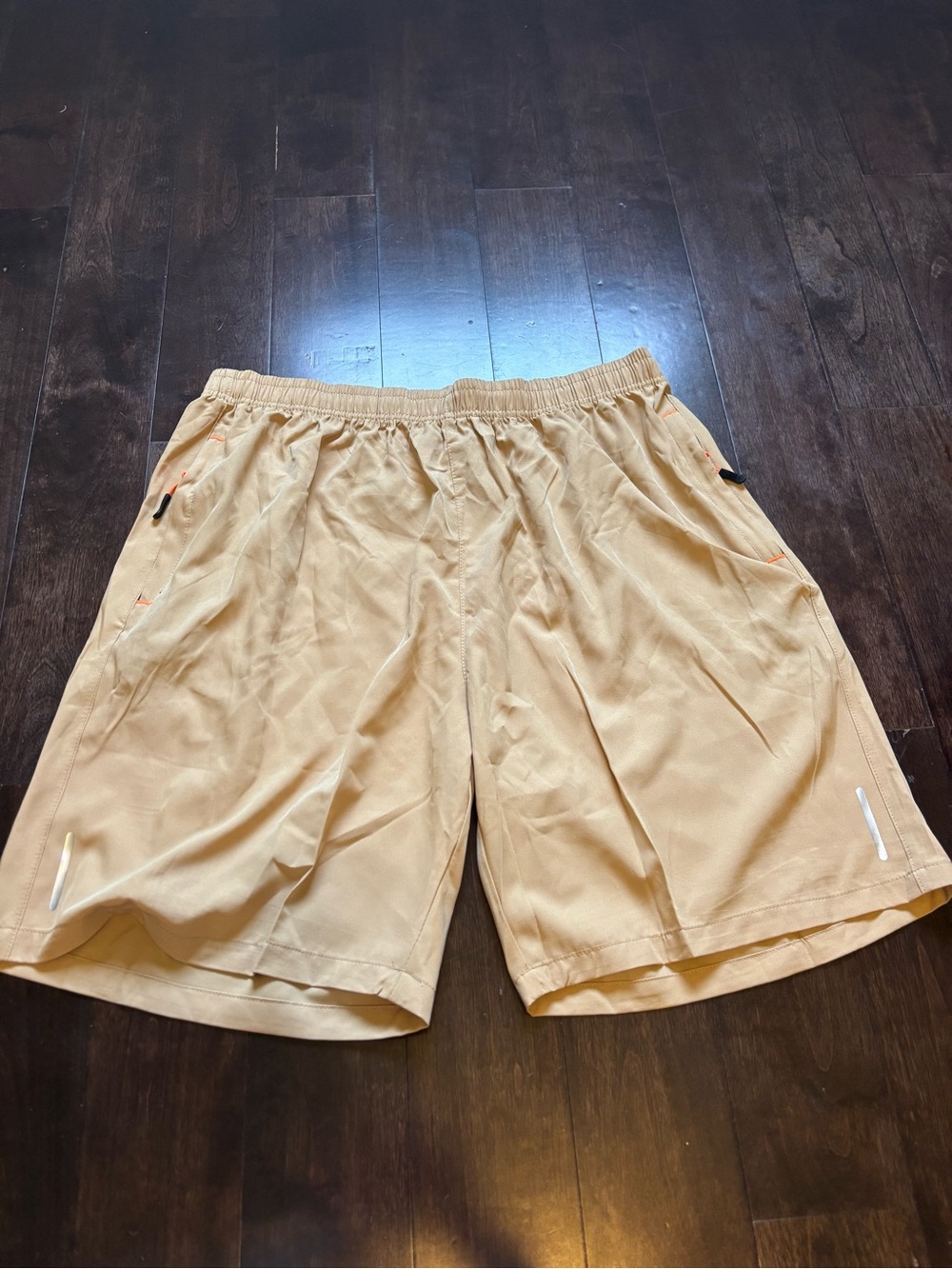 Men's Lightweight Tan Athletic Shorts - Never Worn